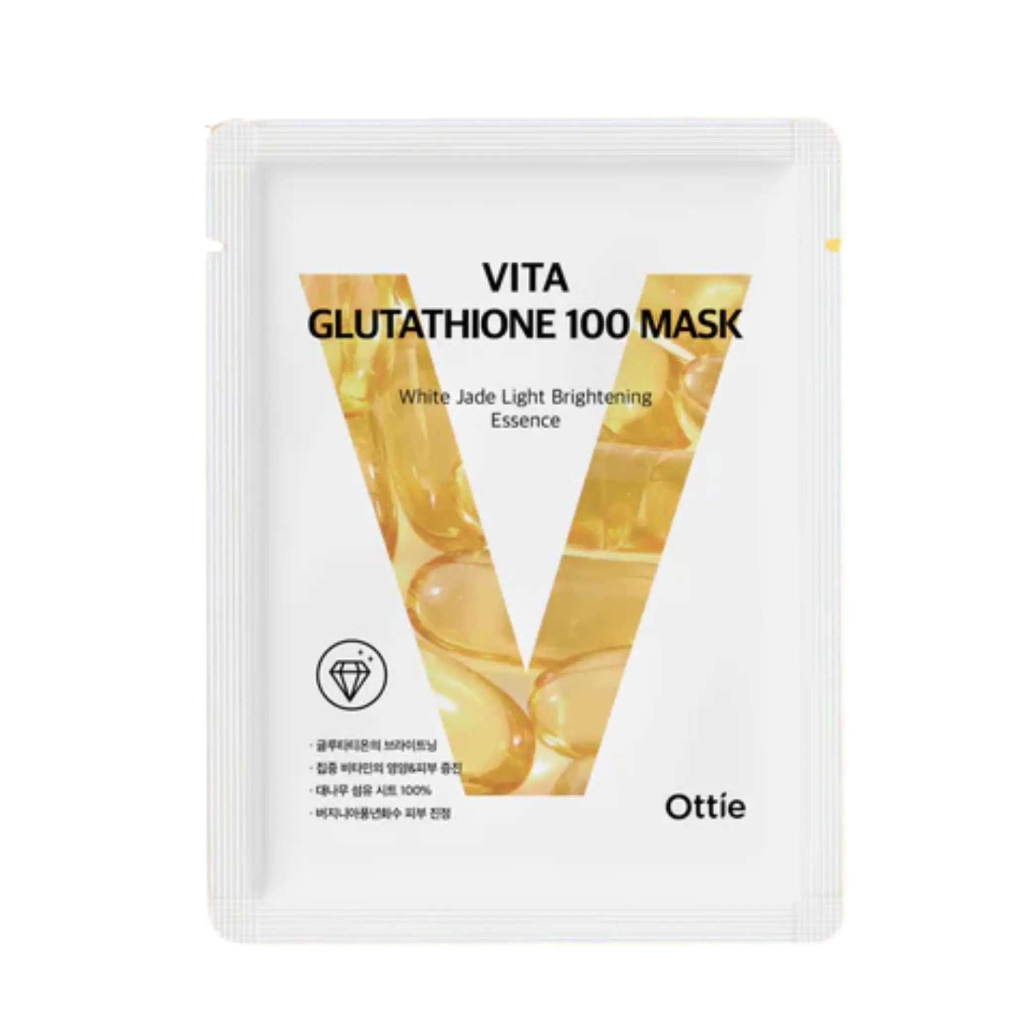 Ottie Vita K-Beauty Sheet Mask - Post-dermaplaning hydrating treatment for radiant, glowing skin