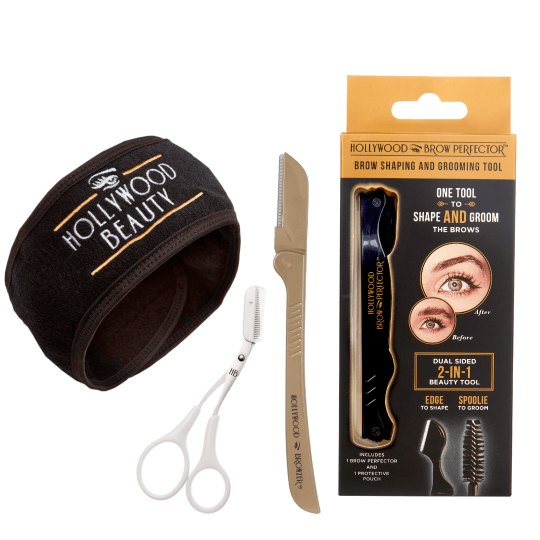 The Beautiful Brows & Face Kit: Professional Grooming Tools - Hollywood Browzer