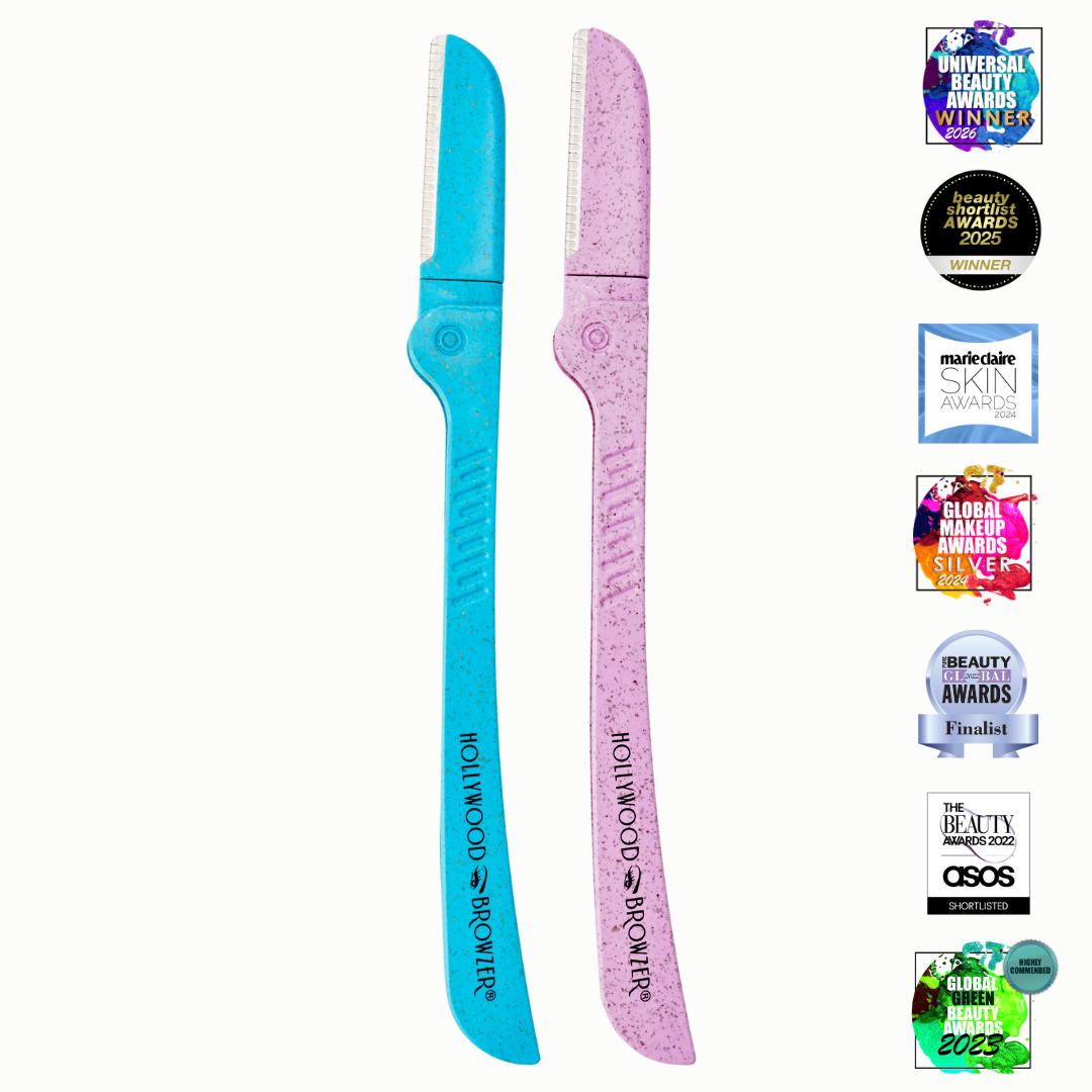 Eco-Friendly Wheat Straw Duo Browzer - Sustainable dermaplaning tools - Hollywood Browzer