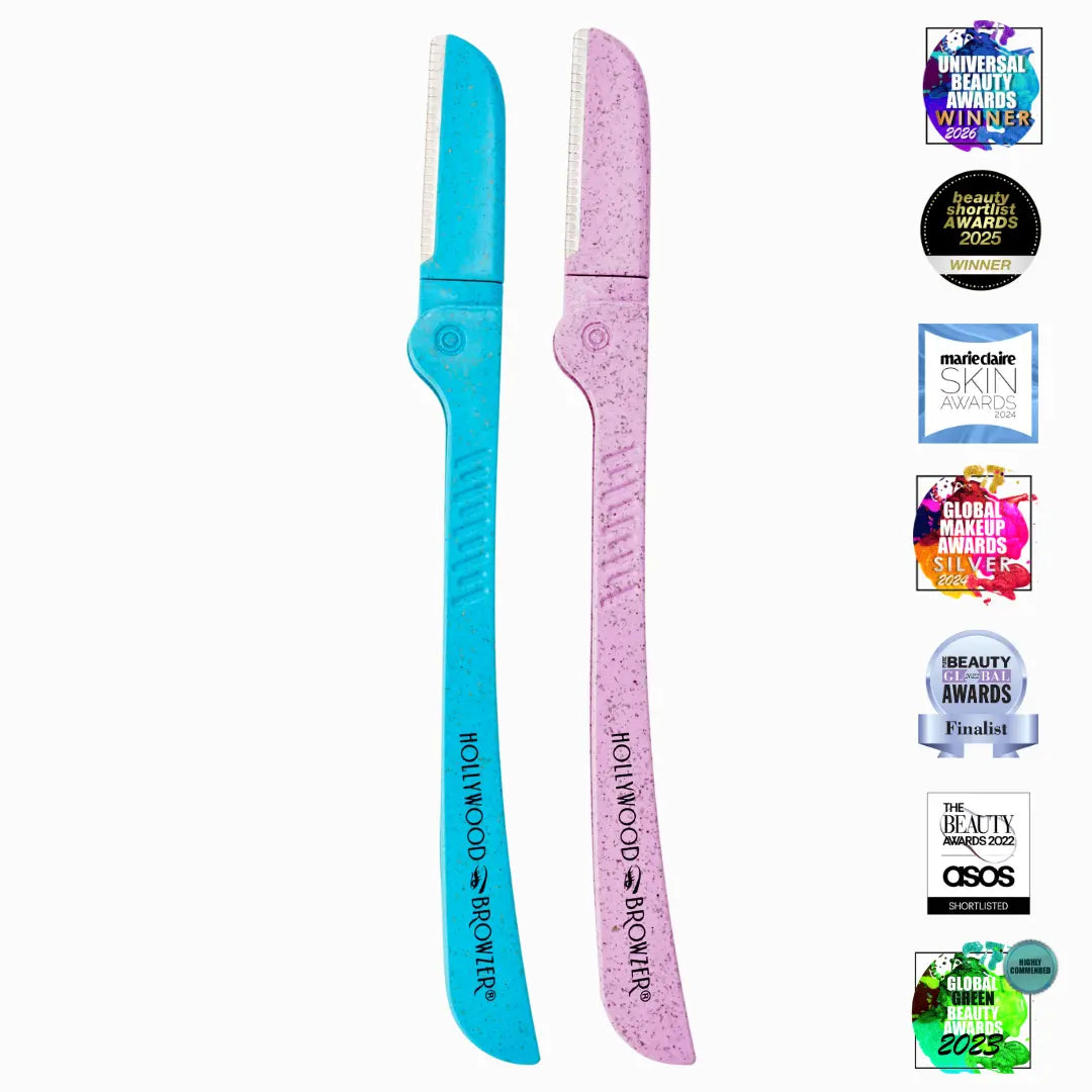Eco-Friendly Wheat Straw Duo Browzer - Sustainable dermaplaning tools - Hollywood Browzer