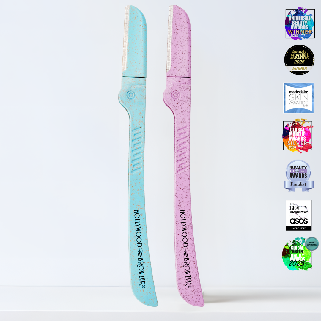 Eco-Friendly Wheat Straw Duo Browzer - Sustainable dermaplaning tools - Hollywood Browzer