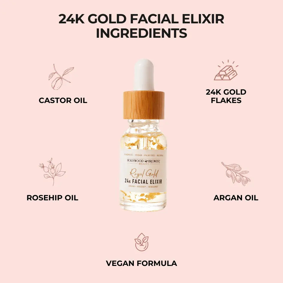 Dermaplaning Starter Kit With 24K Gold Elixir - Hollywood Browzer