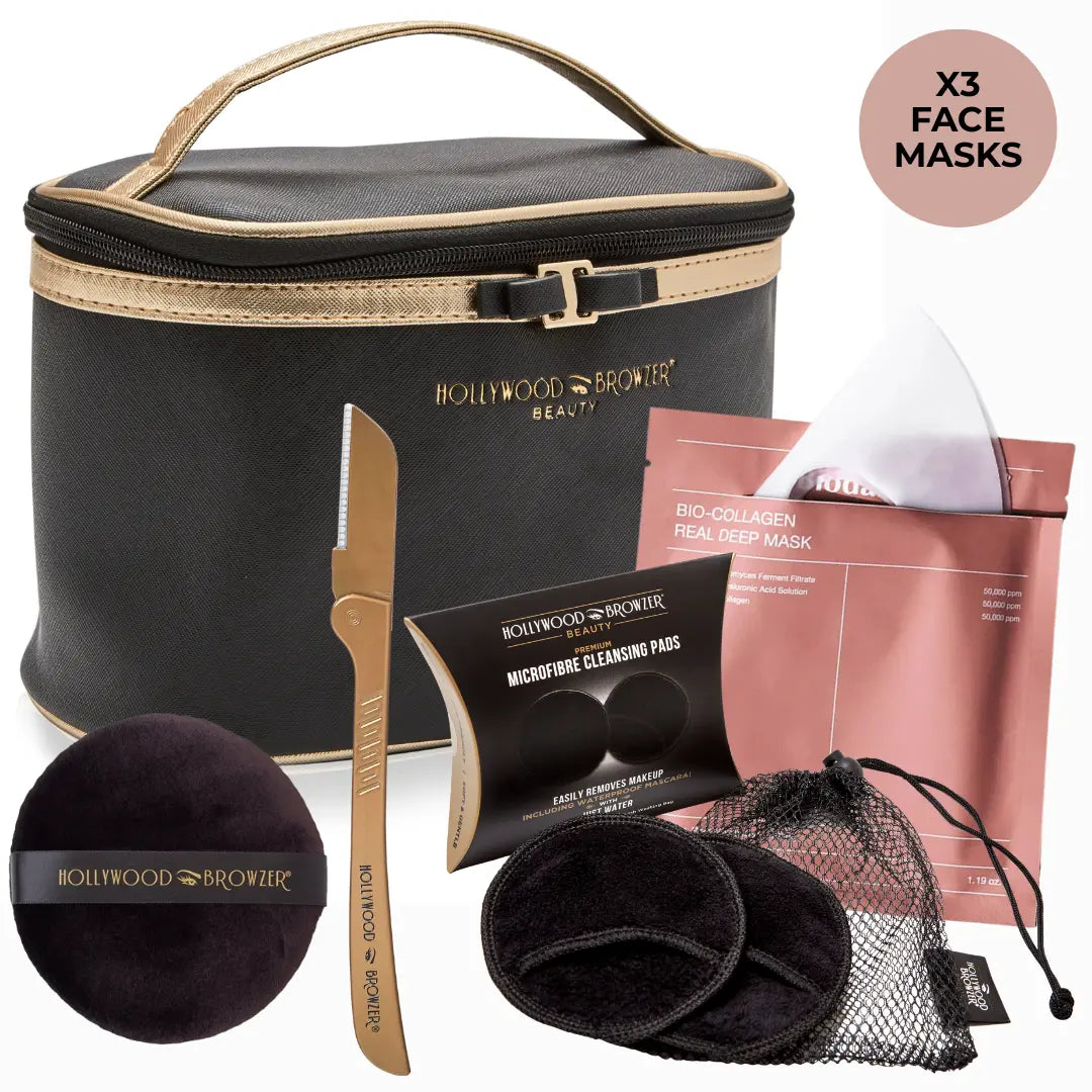 Get Your Glow On Dermaplaning Kit - Complete routine for smooth, radiant skin - Hollywood Browzer