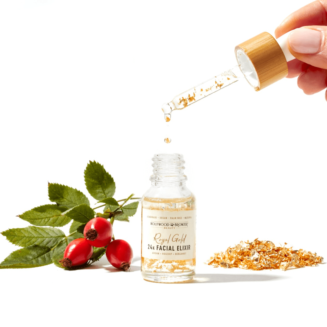 Post Dermaplaning 24K Gold Facial Elixir - Hollywood Browzer