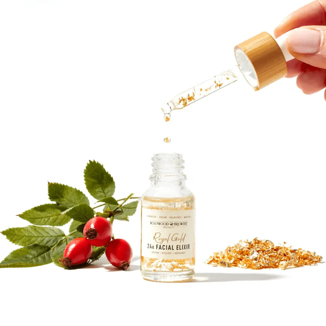 Post Dermaplaning 24K Gold Facial Elixir - Hollywood Browzer