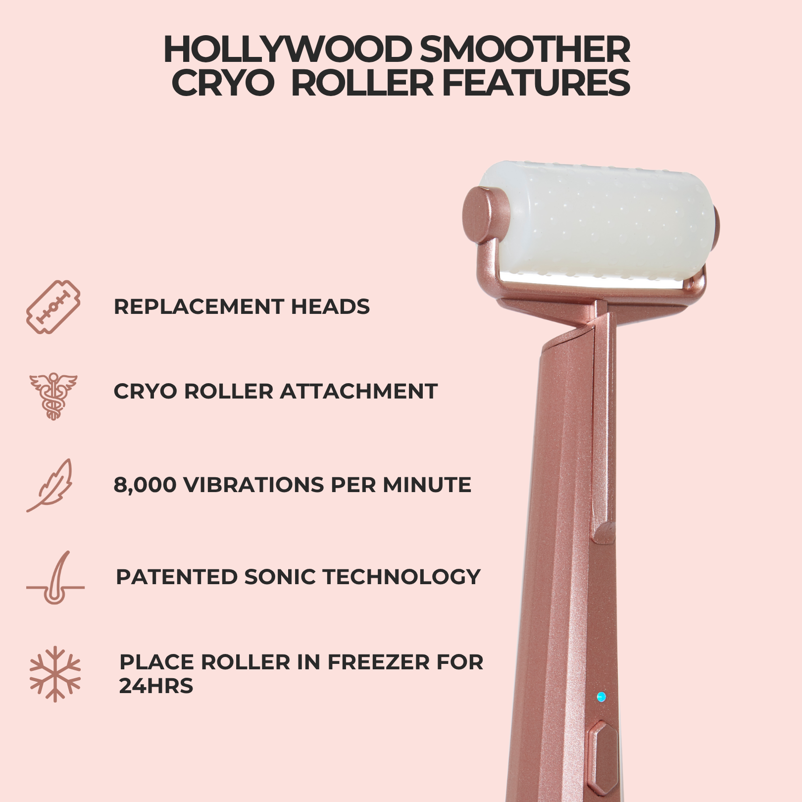 Hollywood Smoother + Cryo Roller Kit
