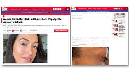 Daily Star — Woman bullied for 'dark' sideburns hails £9 gadget to remove facial hair