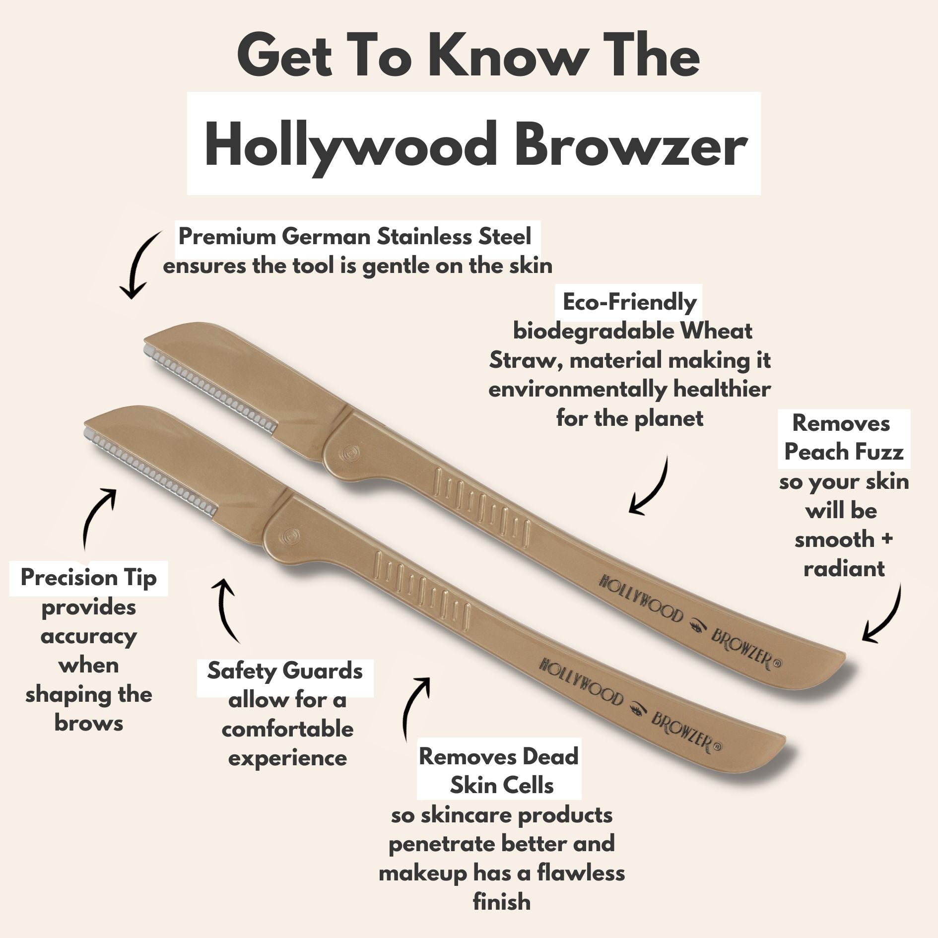 DUO HOLLYWOOD BROWZER® DERMAPLANER