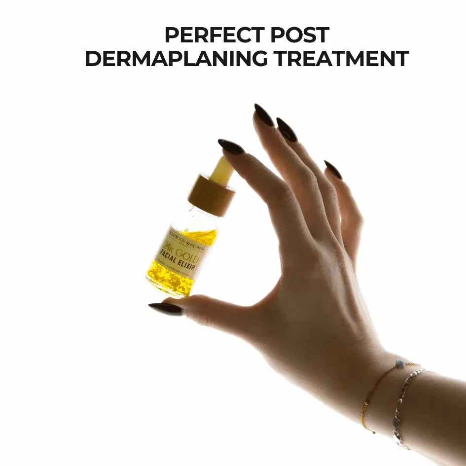 Dermaplaning Starter Kit With 24K Gold Elixir - Hollywood Browzer