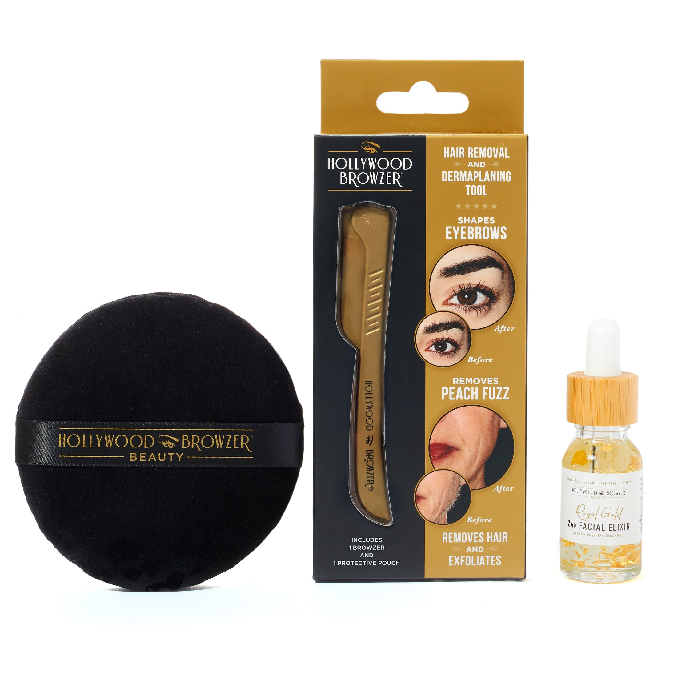 Dermaplaning Starter Kit With 24K Gold Elixir