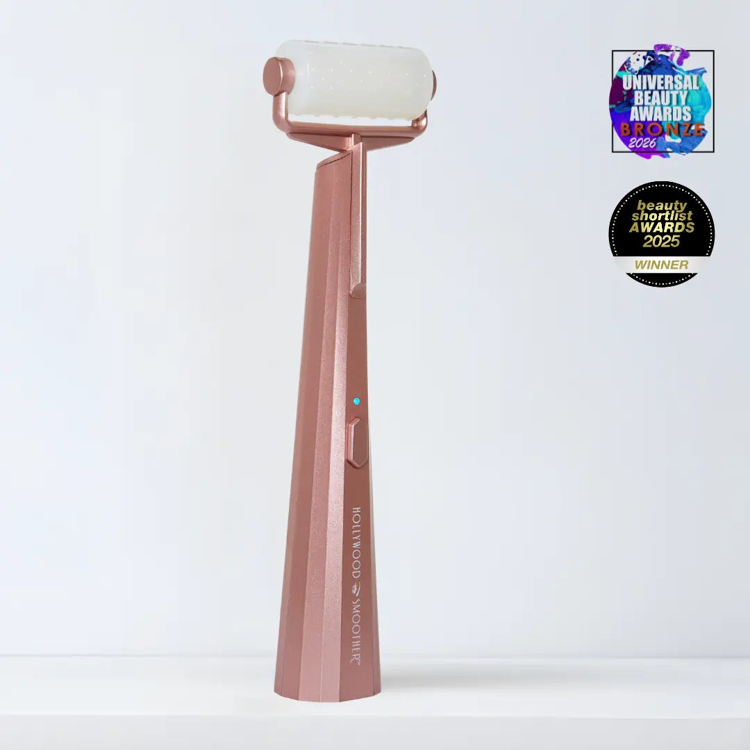 Hollywood Smoother Sonic Dermaplaner with Cryo Roller Kit - Sonic exfoliation and ice therapy - Hollywood Browzer