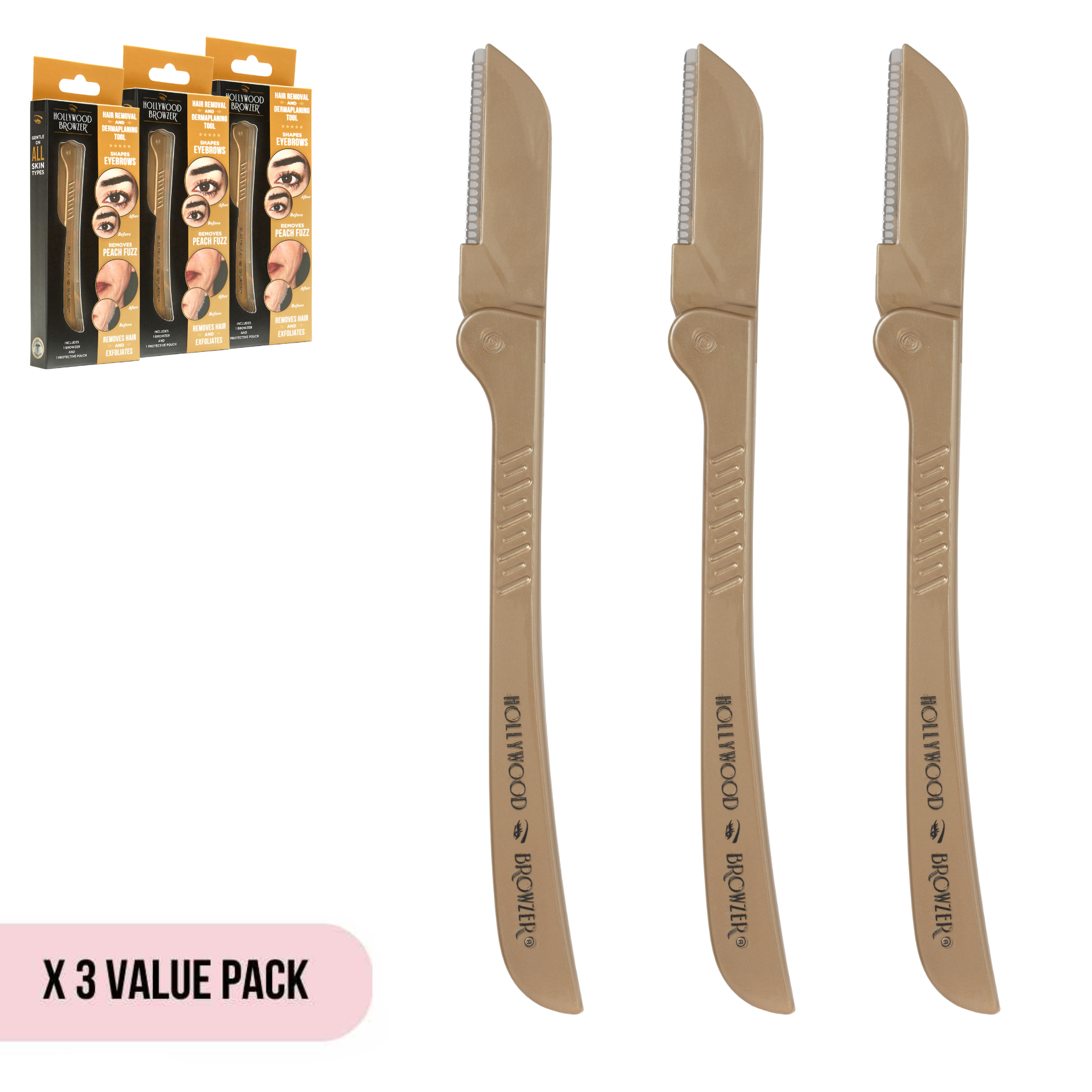 New - Trio Hollywood Browzer Dermaplaner