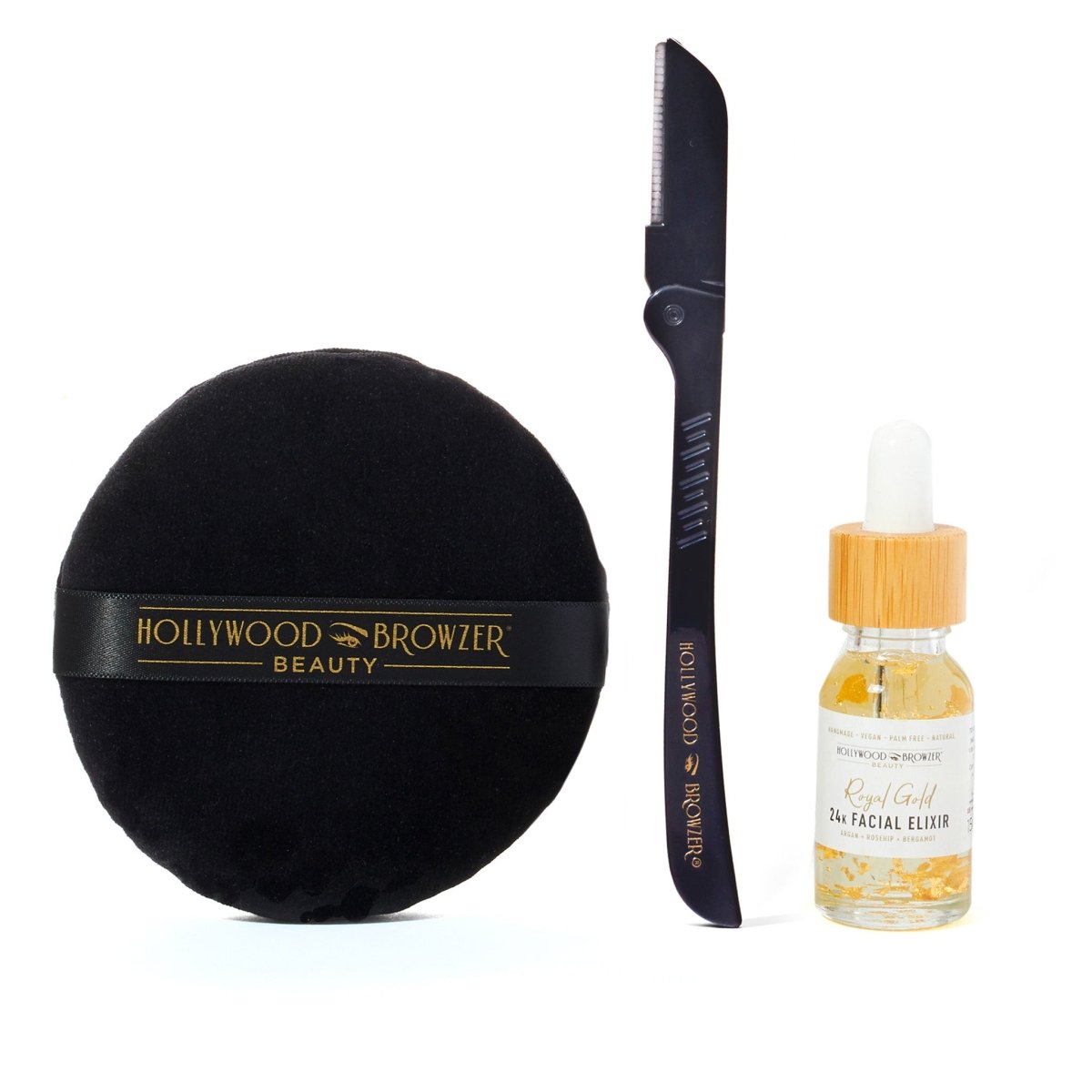 Dermaplaning Starter Kit With 24K Gold Elixir - Hollywood Browzer